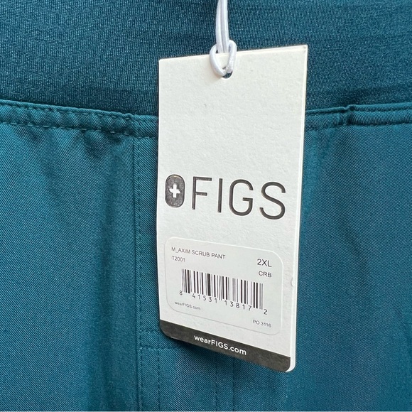 FIGS Axim Cargo Scrub Pants Mens 2XL Green Straight Leg NWT - Picture 7 of 12